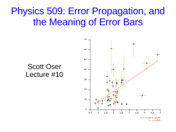 Physics 509: Error Propagation, and the Meaning of