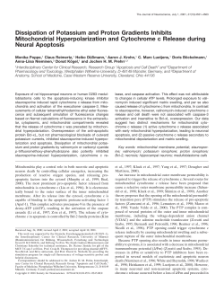 Dissipation of Potassium and Proton Gradients Inhibits