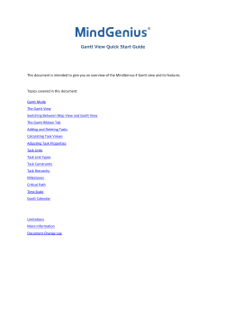 Gantt View Quick Start Guide