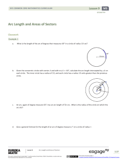 Arc Length and Areas of Sectors