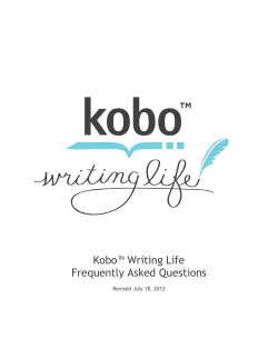 Kobo&trade; Writing Life Frequently Asked Questions
