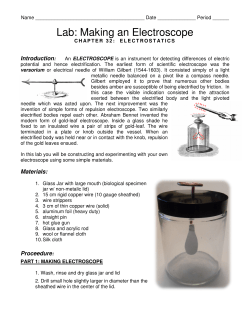 Lab: Making an Electroscope