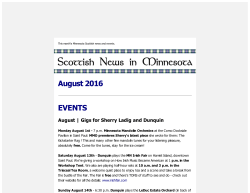 August 2016 EVENTS