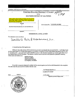 UNITED STATES DISTRICT COURT ftJ` zY. II