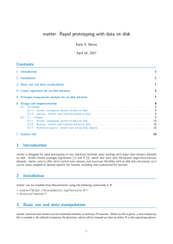 matter: Rapid prototyping with data on disk
