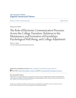 The Role of Electronic Communication Processes Across the