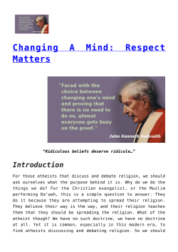 Changing A Mind: Respect Matters