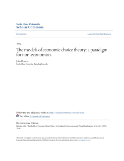The models of economic choice theory: a paradigm for non