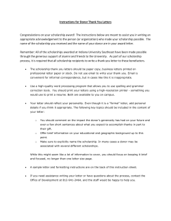 View the instructions on how to complete a thank you letter