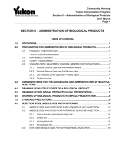 Yukon Immunization Manual: Section 6