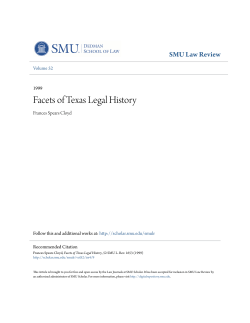 Facets of Texas Legal History