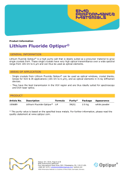 Lithium Fluoride Optipur - EMD Performance Materials