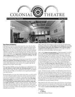 our newsletter/schedule