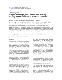 Case Report Surgical planning by three dimensional printing for
