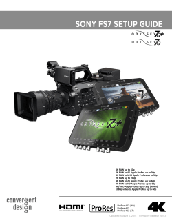 the Convergent Design Odyssey 7Q+ Manual