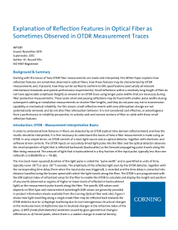 Explanation of Reflection Features in Optical Fiber as