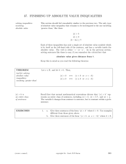 37. finishing up absolute value inequalities