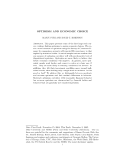 optimism and economic choice