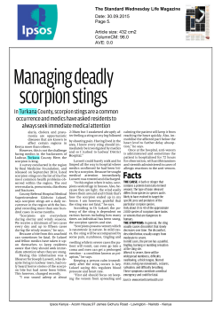 Managing deadly scorpion stings