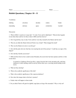 Hobbit Questions, Chapter 10 - 11
