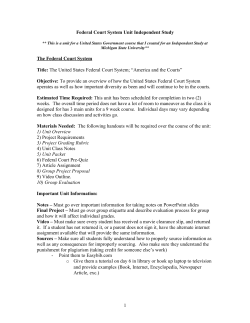 Federal Court System - Michigan State University