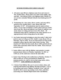 senior information sheet-2007-2008