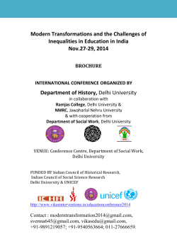 Brochure - University of Delhi