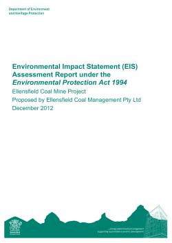 EIS assessment report - Department of Environment and Heritage