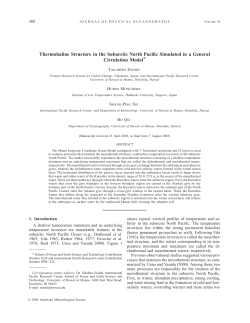 Thermohaline Structure in the Subarctic North Pacific Simulated in a