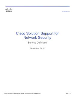 Cisco Solution Support for Network Security Service Definition