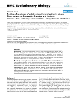Testing a hypothesis of unidirectional hybridization in plants
