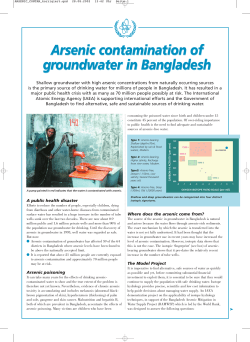 Arsenic Contamination of Groundwater