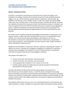 Anti-Discrimination and Harassment Policy