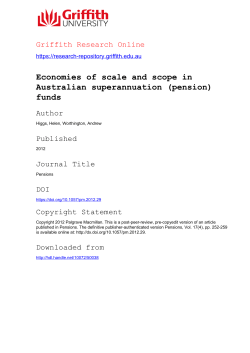 Economies of scale and scope in Australian superannuation
