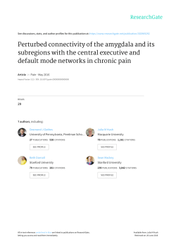 Perturbed connectivity of the amygdala and its subregions with the