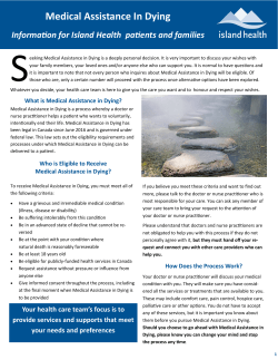 MAiD - Information for Island Health patients and families (handout)