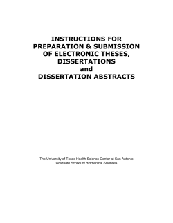 instructions for - Graduate School of Biomedical Sciences