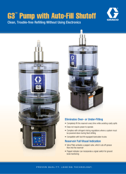 G3&trade; Pump with Auto-Fill Shutoff