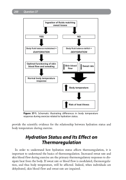 Hydration Status and Its Effect on Thermoregulation