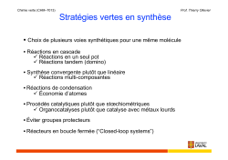 Stratégies vertes en synthèse, Chimie verte et industrie