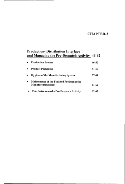 CHAPTER-3 Production- Distribution Interface and