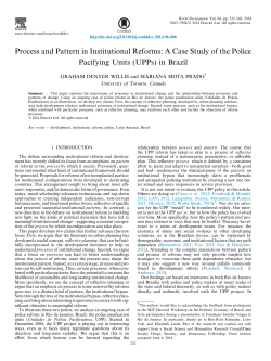 Process and Pattern in Institutional Reforms: A Case Study of the