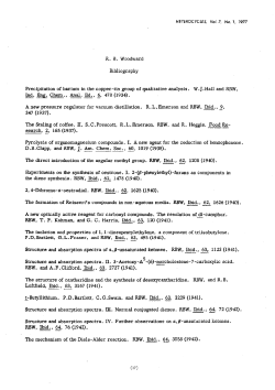 R. B. Woodward Precipitation of barium in the copper