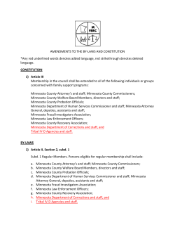 Bylaw-Constitution Amendments - Minnesota Family Support