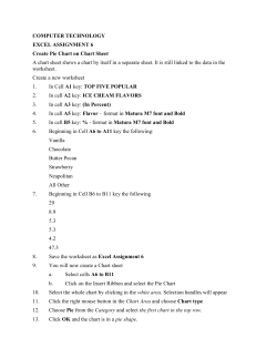 COMPUTER TECHNOLOGY EXCEL ASSIGNMENT 6 Create Pie