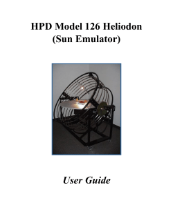 HPD Model 126 Heliodon (Sun Emulator)