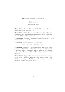 Oliforum contest