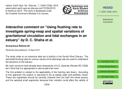 Interactive comment on &ldquo;Using flushing rate to investigate