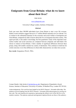 Emigrants from Great Britain