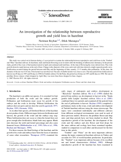 An investigation of the relationship between reproductive growth